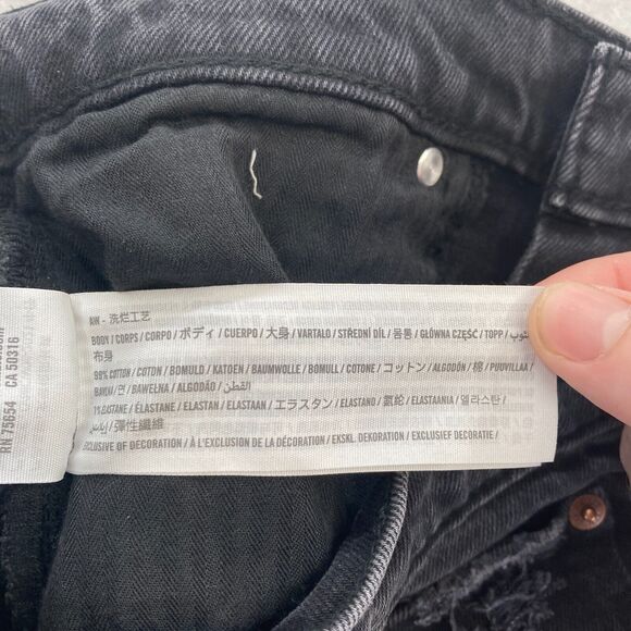 Abercrombie & Fitch Curve Love Jeans‎ Women's 28/6 The 90s Straight Black Denim - Picture 6 of 13